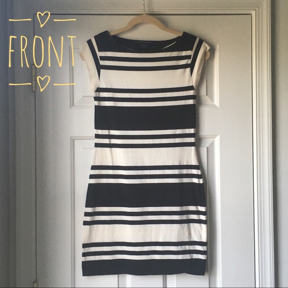 French Connection Striped Knit Sheath Dress (8)